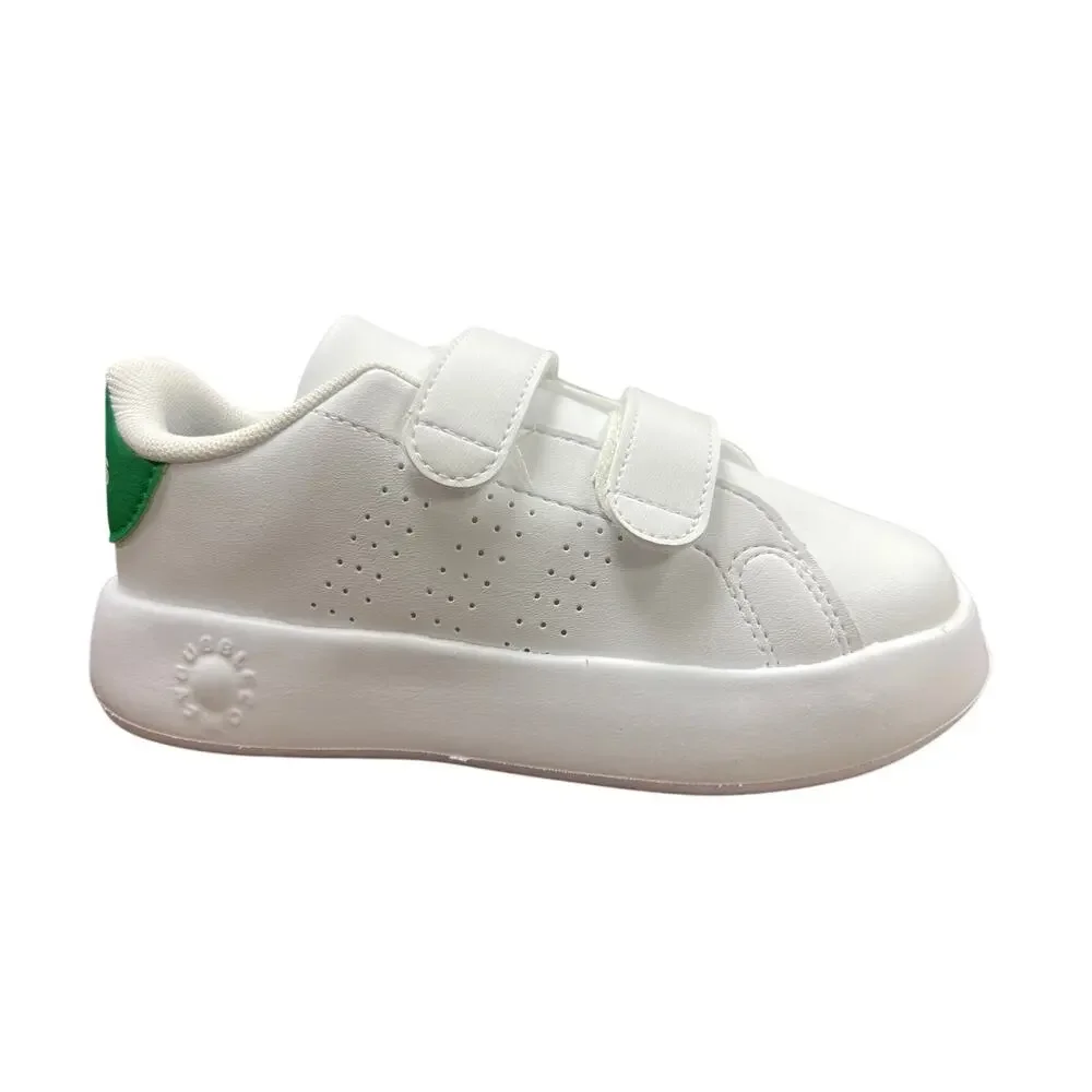 Adidas Kids Advantage Cloud Foam I Sneakers Size 10K White & Green New